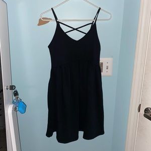 Black Crossback babydoll dress